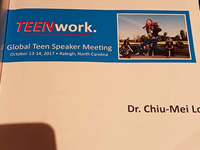 恭喜 羅秋美教授，被隱適美全球總公司選為全球Global Teen speaker