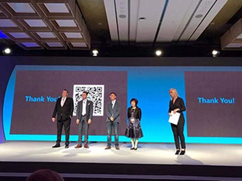 羅教授代表台灣，在隱適美亞太高鋒會演講 ，今年在新加坡舉辦